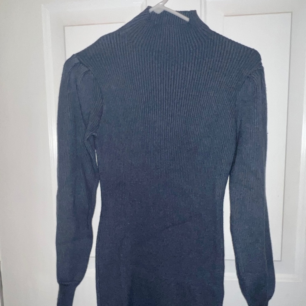 Bodycon Style Sweater Dress with Mock Turtleneck and Long sleeves